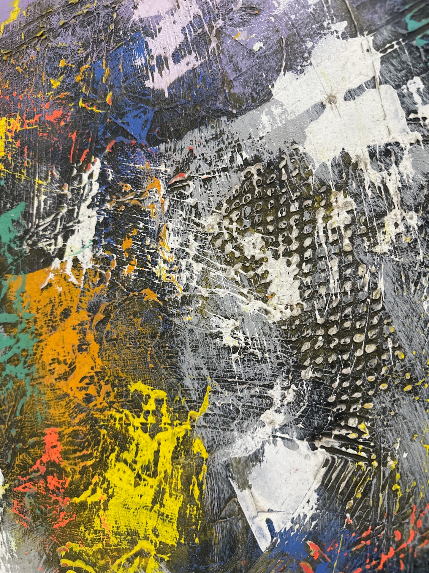 Obra Abstractas en tonos fríos de 74x160 cm