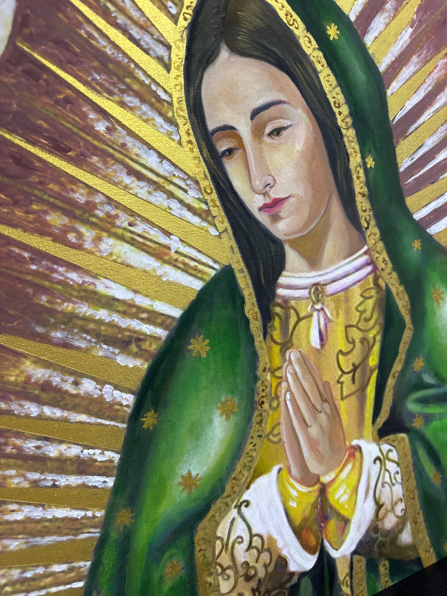 Virgen de Guadalupe con doble marco (168x105cm)