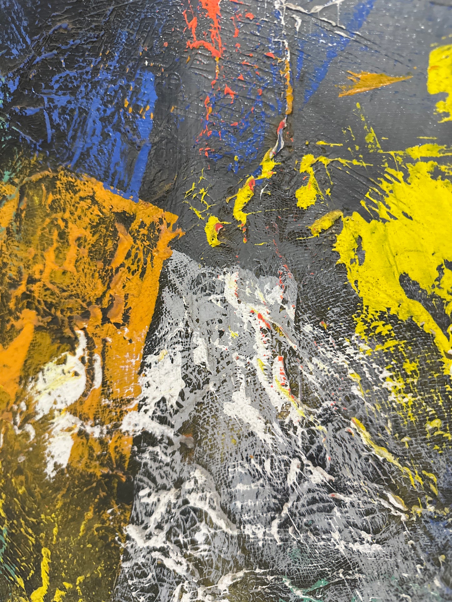 Obra Abstractas en tonos fríos de 74x160 cm