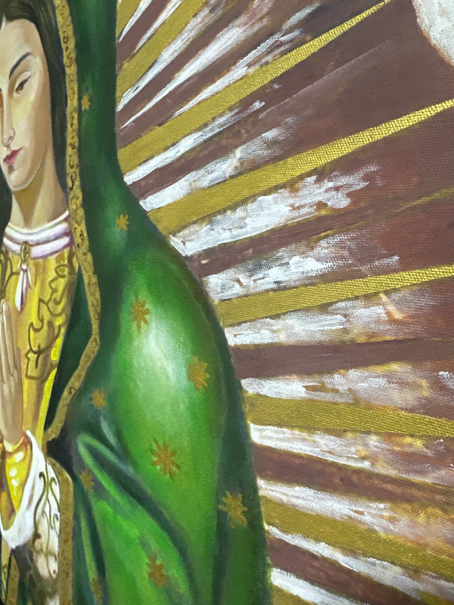 Virgen de Guadalupe con doble marco (168x105cm)