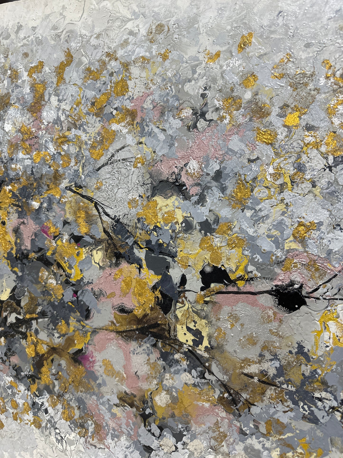 Arbol de la vida con laminilla dorada y plata (158x80cm)