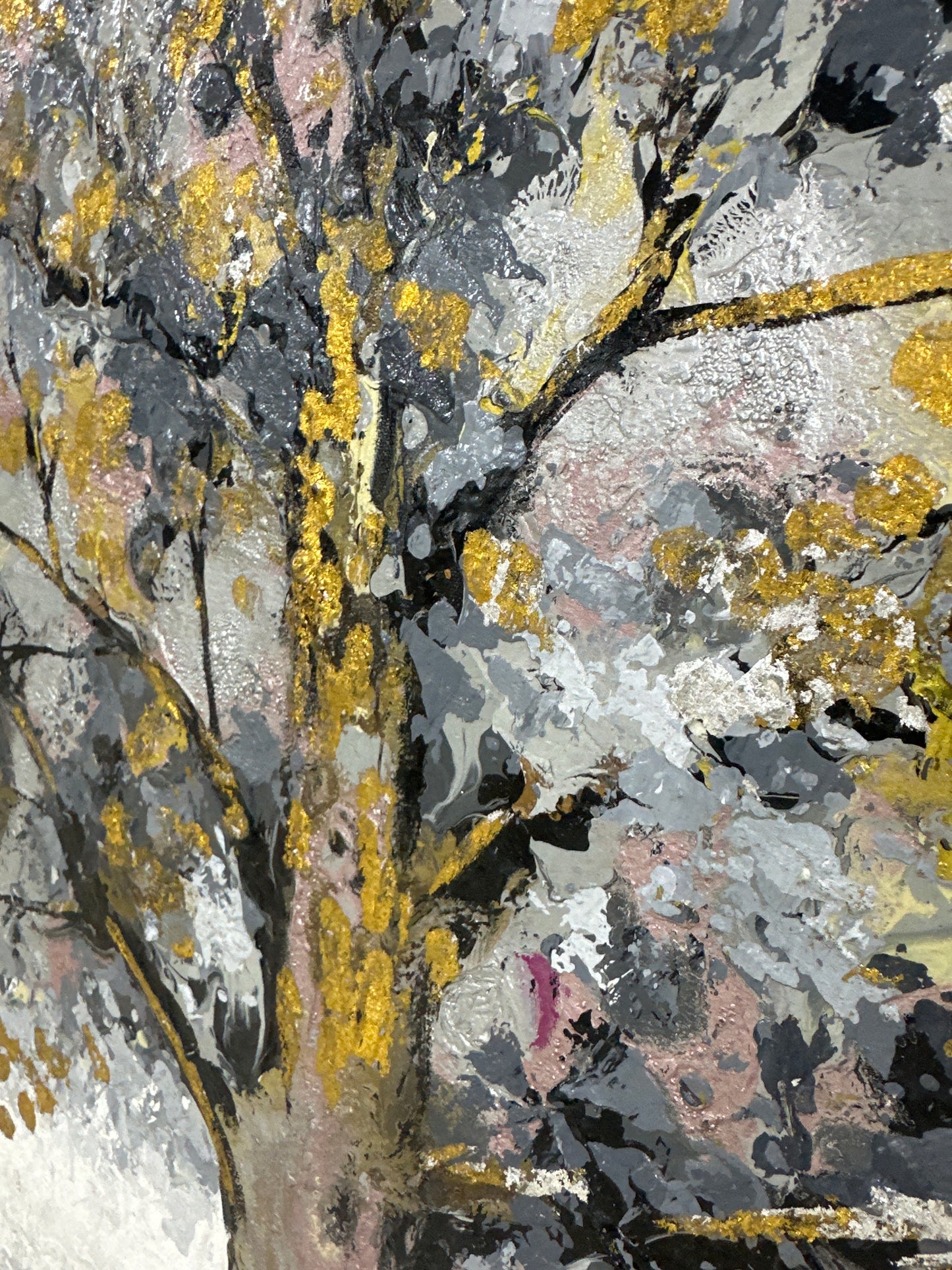 Arbol de la vida con laminilla dorada y plata (158x80cm)