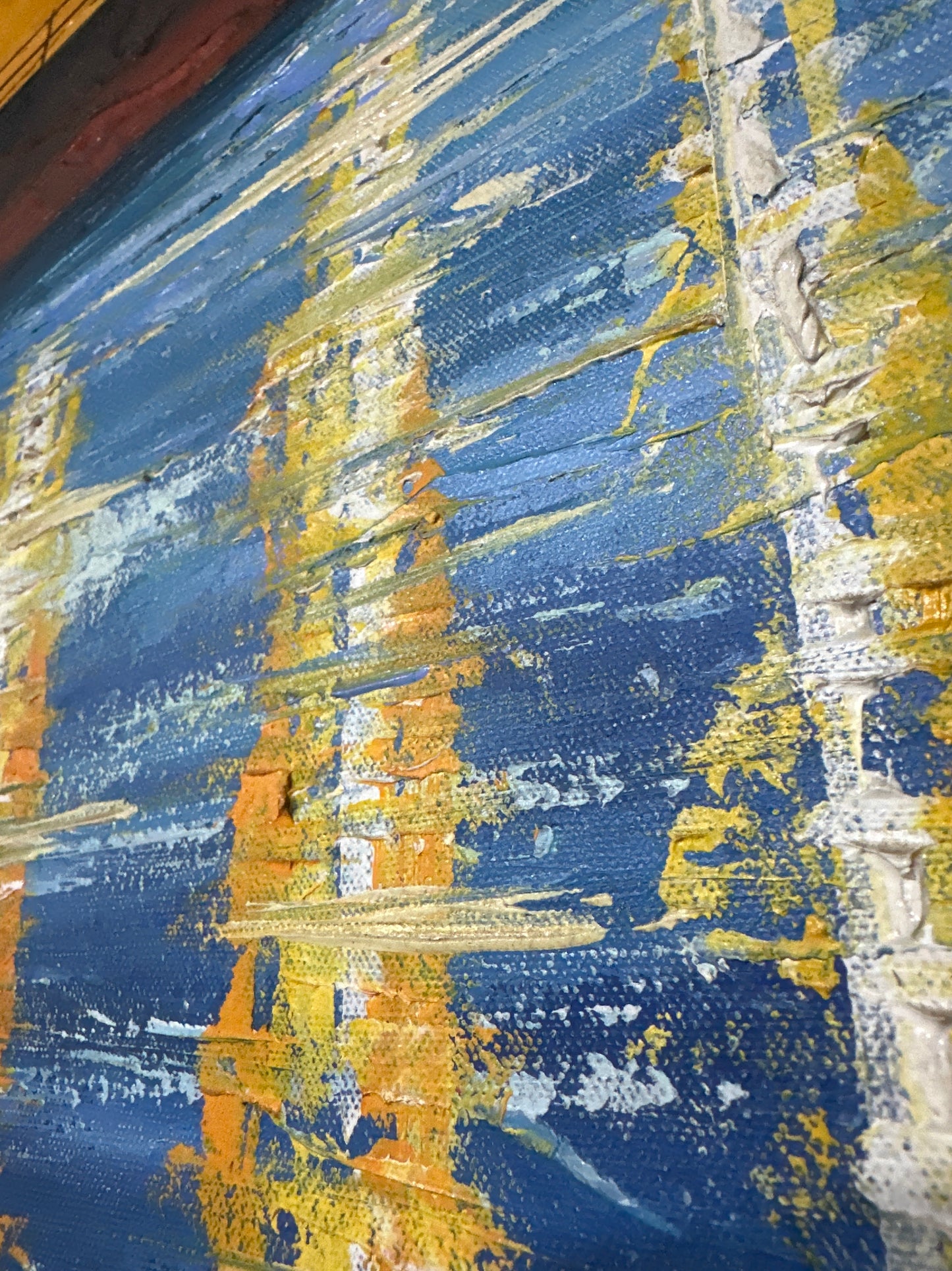 Obra “Canal Veneciano”en oleo sobre lienzo (94x160cm)
