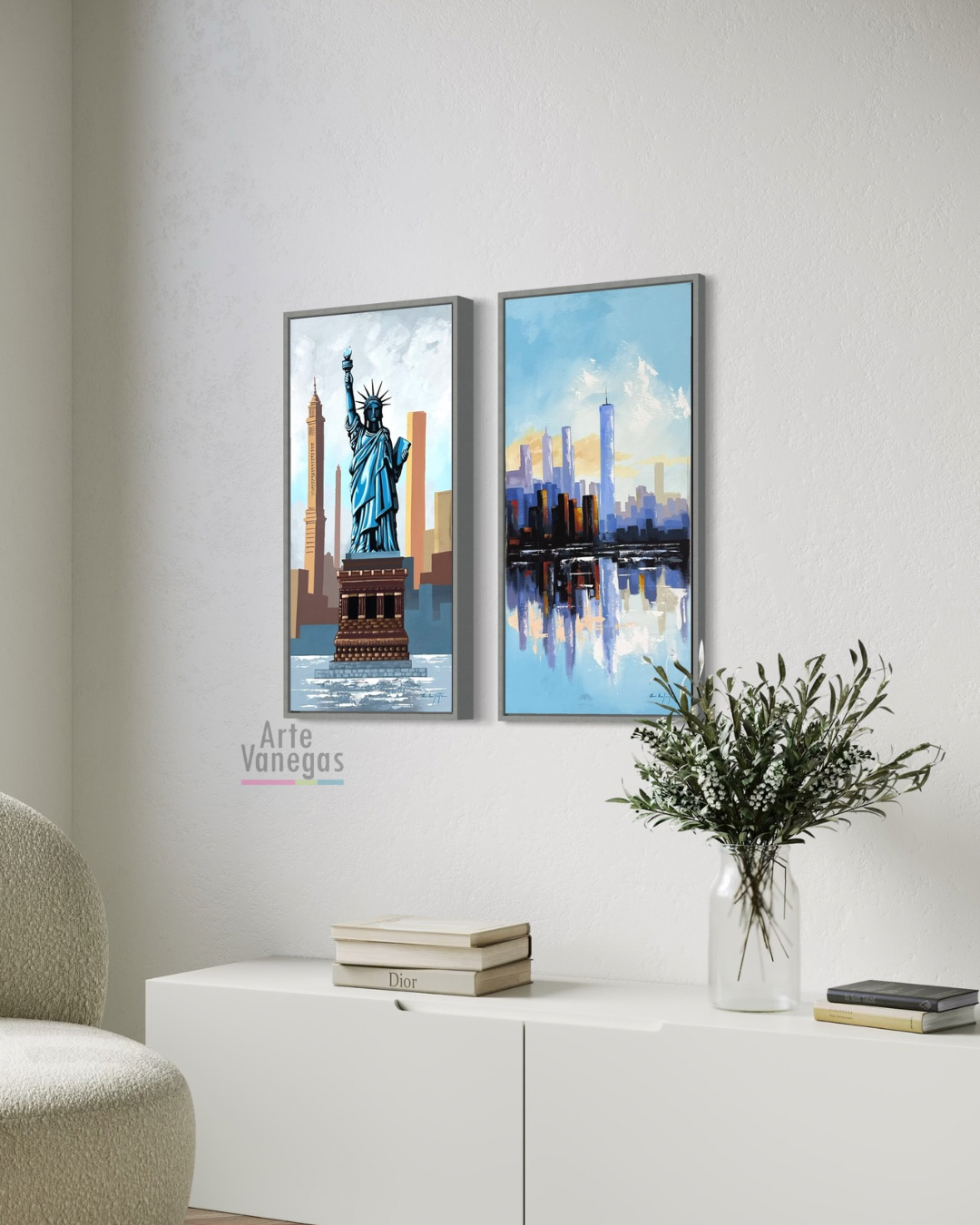 Diptico “New York” de 40x80 cm