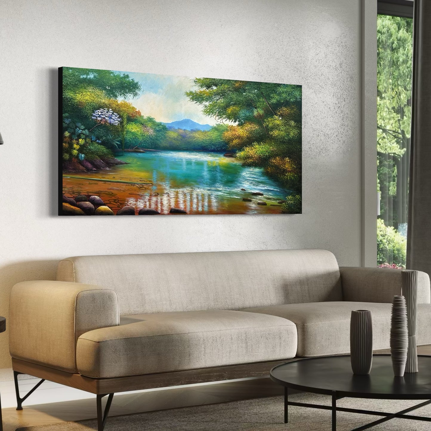Paisaje de rio cristalino (70x130)