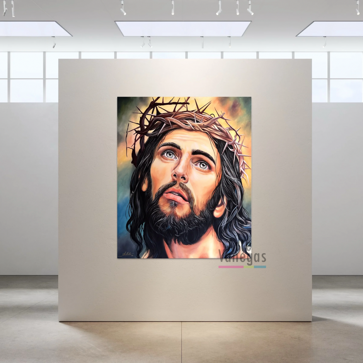 Obra “ Rostro de Cristo “ (140x127cm)