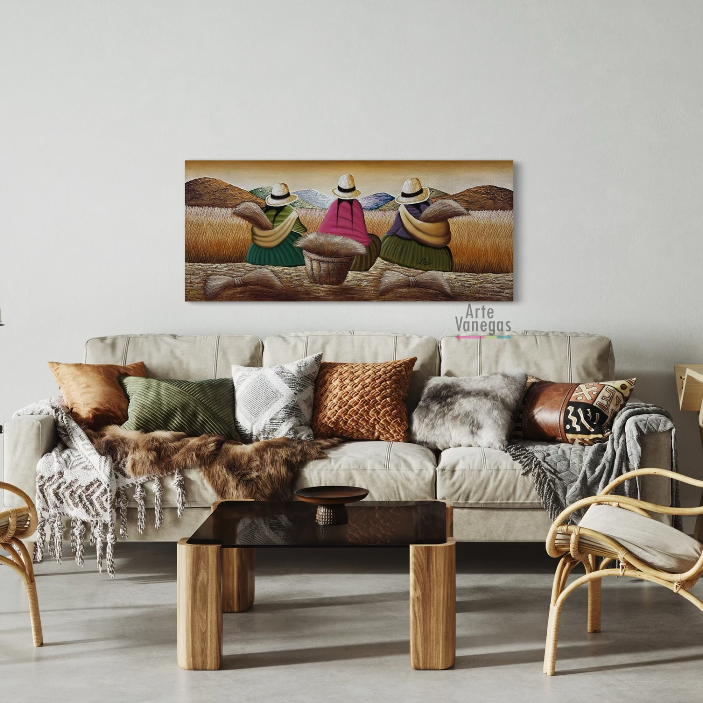 Trigal Peruano con textura 59x138cm