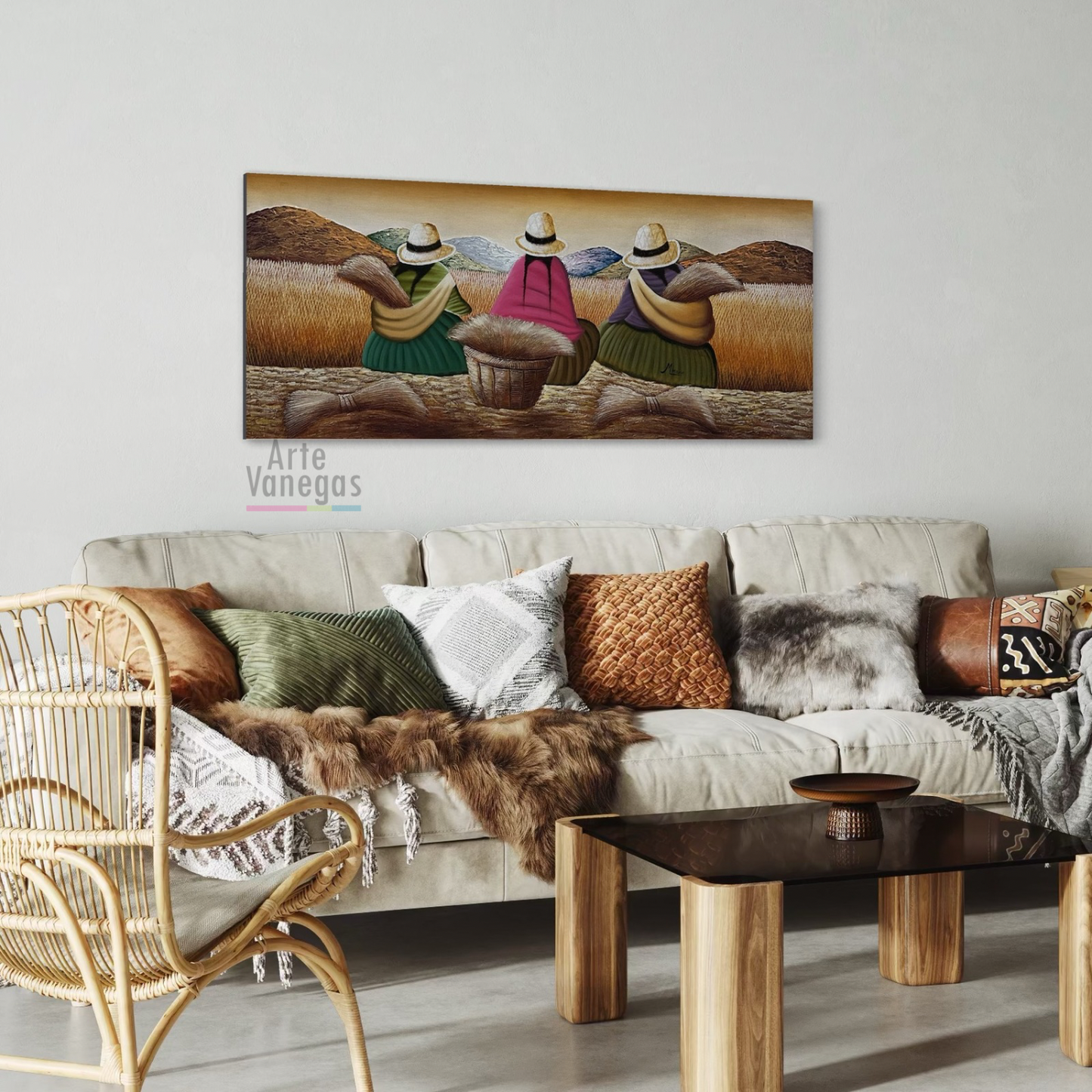 Trigal Peruano con textura 59x138cm