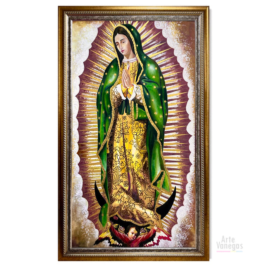 Virgen de Guadalupe con doble marco (168x105cm)