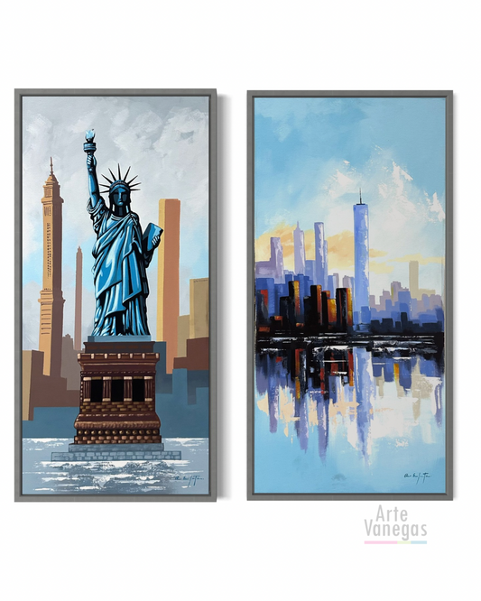 Diptico “New York” de 40x80 cm