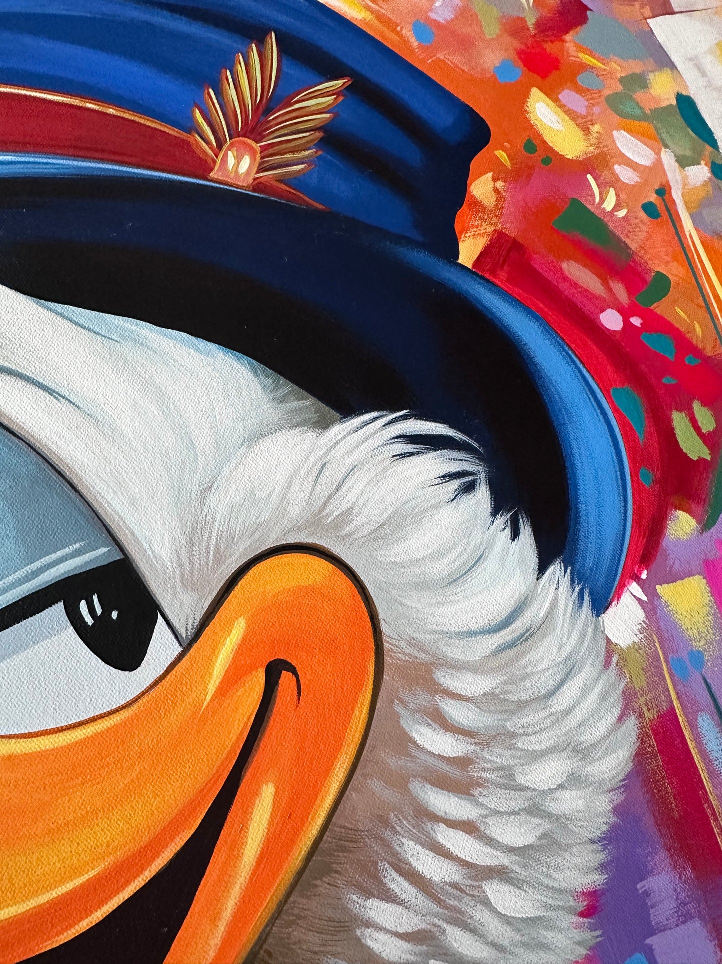 Pintura de “Scrooge McDuck” en pop art 30”x 42”