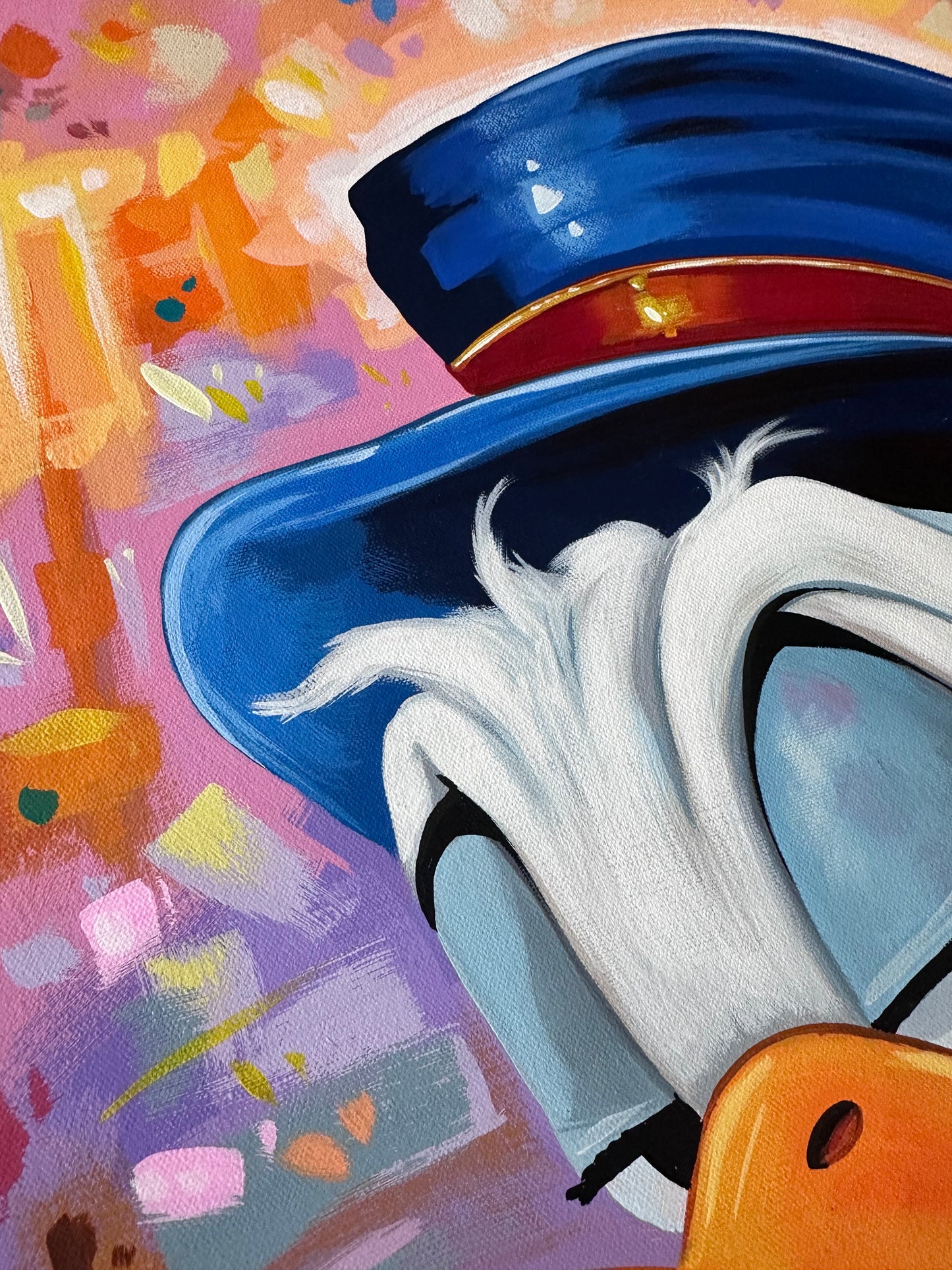 Pintura de “Scrooge McDuck” en pop art 30”x 42”