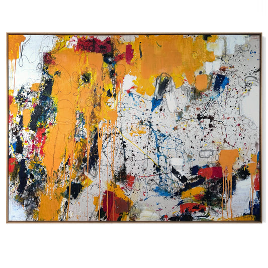 Pintura abstracta en gran formato ( 91x65”)