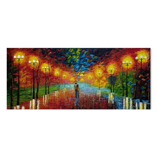 Bulevar Romántico en óleo (68x158cm)