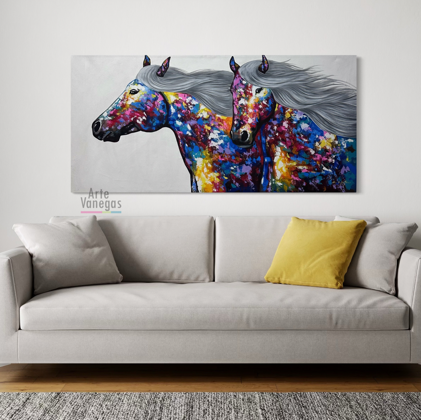 Obra Caballos coloridos