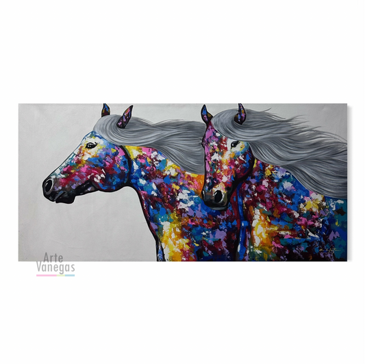 Obra Caballos coloridos